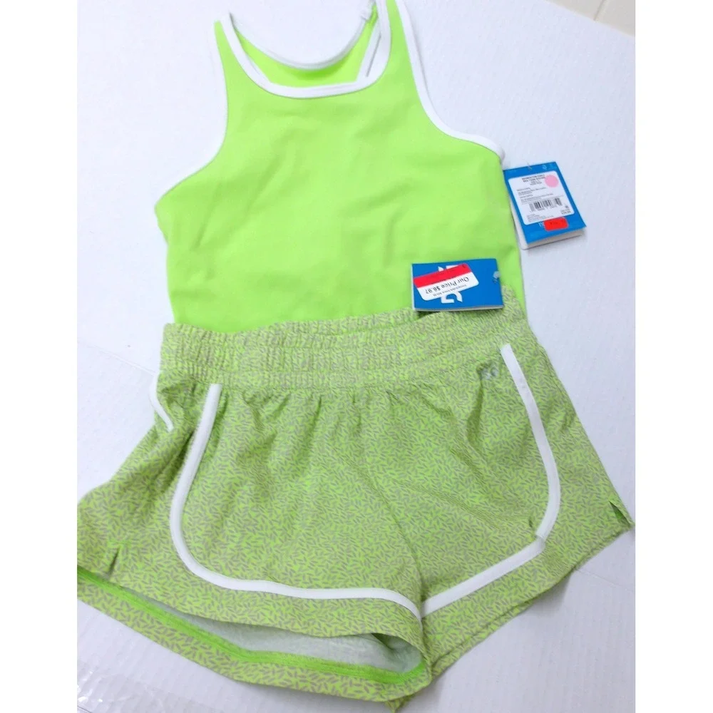 DSG Girls‎ Lime Green Momentum Tank and Stride Shorts 2-Pc Set S /#26489